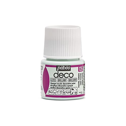 Pebeo Deco Bright Paint, Verde Pastello, 45 ml - Bon plan à 4.30€