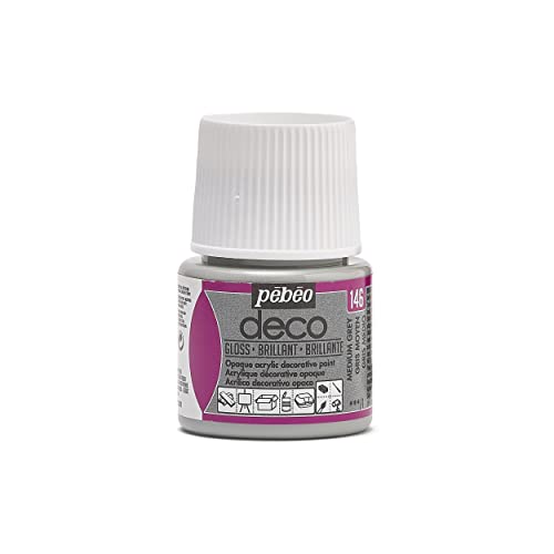 Pebeo Deco Bright Paint, Misura Media, Colore: Grigio, 45 ml - Amazon Italie à 4.29€