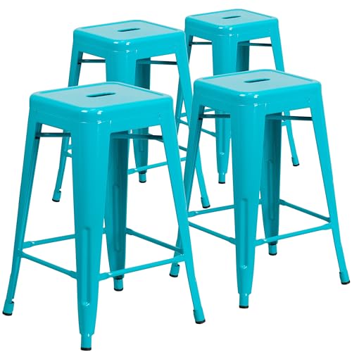 Flash Furniture Juego de 4 taburetes de altura de encimera... - Home & Kitchen Amazon Spain à 166.31€