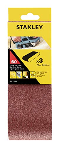 3 Bandas de lija. 75 x 457 mm.Grano 60. - Maison & Cuisine en promo à 9.79€