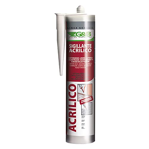G&B Gebosil Sigillante acrilico universale bianco 310 ml - Bricolage & Outils Amazon Italie à 1.00€