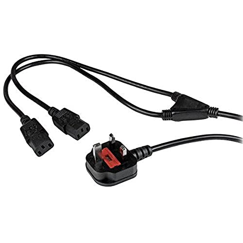 StarTech.com 6ft (2m) UK Computer Power Cable Y Splitter... - High-Tech & Électronique Amazon Royaume-Uni à 11.99€