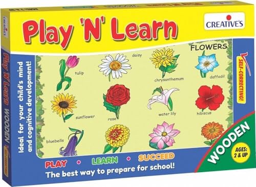 Creative Educational 0336 Jeu « Play N Learn Wood Flowers » en promo sur Amazon