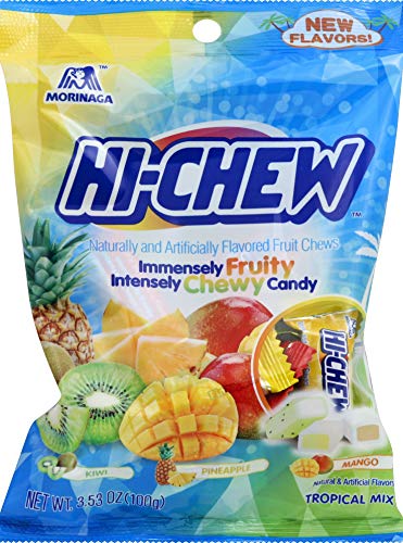 Morinaga Hi-Chew Tropical Mix Flavoured Fruit Chews 100g - Épicerie Amazon Royaume-Uni à 1.25€