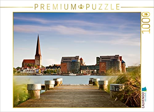 CALVENDO Puzzle Vue sur la Warnow jusqu'à Rostock 1000... - Jouets & Jeux en promo à 26.89€