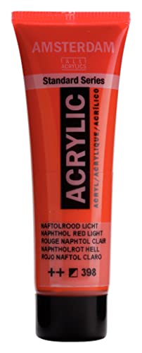 Amsterdam Peinture acrylique 20 ml – Rouge clair 398 –... - Bricolage & Outils en promo à 2.30€