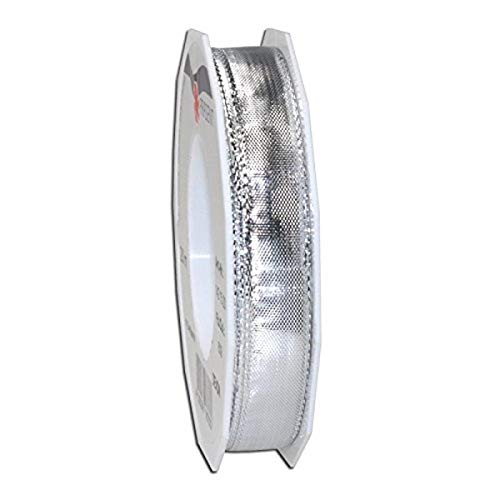 Präsent - Devon Wired Ribbon Silver 20-m-Roll 15 mm width - Amazon Royaume-Uni à 2.77€