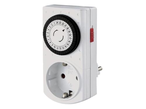 Perel Mini minuteur 24H, analogique, 230 V, 16 A, 3680 W... - Amazon France à 5.34€
