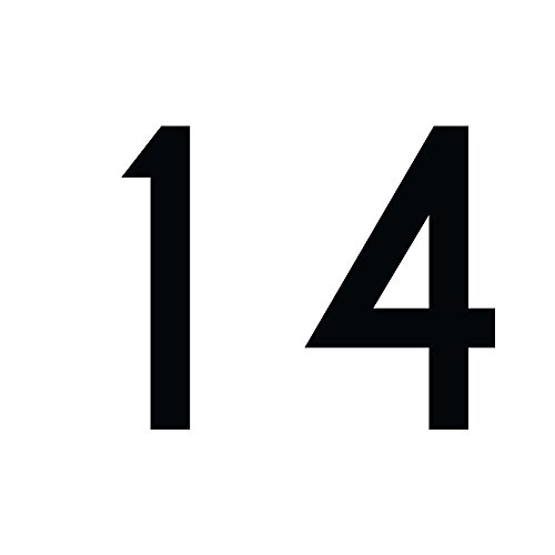 Zahlenaufkleber Nummer 14 in schwarz, 10 cm, Aufkleber in... - Fournitures Bureau Amazon Allemagne à 1.99€