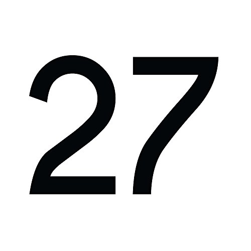 Zahlenaufkleber Nummer 27 in schwarz, 10 cm, Aufkleber in... - Fournitures Bureau Amazon Allemagne à 1.99€