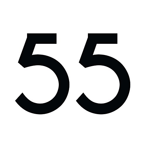 Zahlenaufkleber Nummer 55 in schwarz, 10 cm, Aufkleber in... - Fournitures Bureau en promo à 1.99€