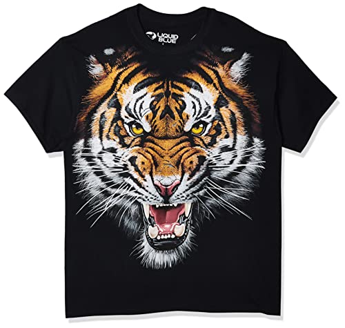 Liquid Blue Camiseta para Hombre con Cara de Tigre, Negro... - Auto & Moto en promo à 20.30€