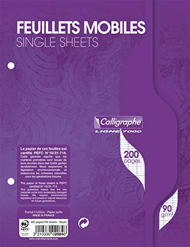 Calligraphe 2084C Un Paquet de Feuillets Mobiles Perforés... - Auto & Motorcycle Amazon France à 3.93€