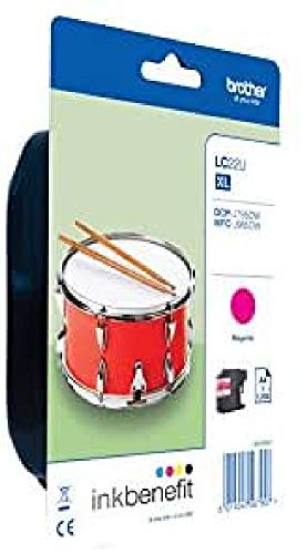 Brother LC22UM Magenta Ink Cartridge 1,200 Pages - Auto & Moto Amazon Royaume-Uni à 4.70€