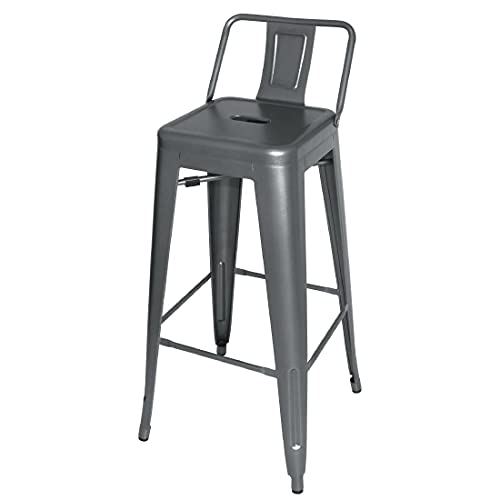 Bolero Bistro High Stool With Backrest Set (Pack of 4), Gun... - Bricolage & Outils Amazon Royaume-Uni à 143.52€