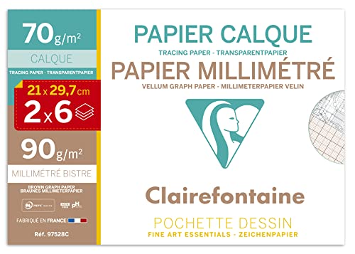 Clairefontaine - Ref 97528C - White Vellum Graph Paper (12... - Sports & Fitness Amazon Royaume-Uni à 2.00€