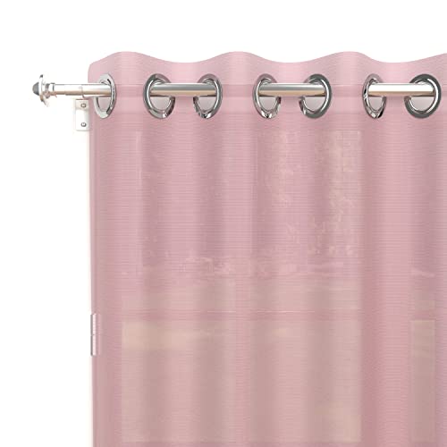 Soleil d'ocre, Alix Voilage à Oeillets, Polyester, Rose... en promo à 14,89€ (-62%) sur Amazon FR