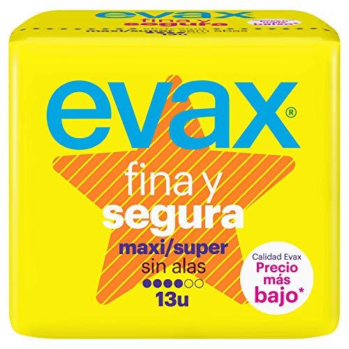 Evax Lot de 13 serviettes hygiéniques fines et sûres - Santé & Bien-être Amazon France à 2.82€