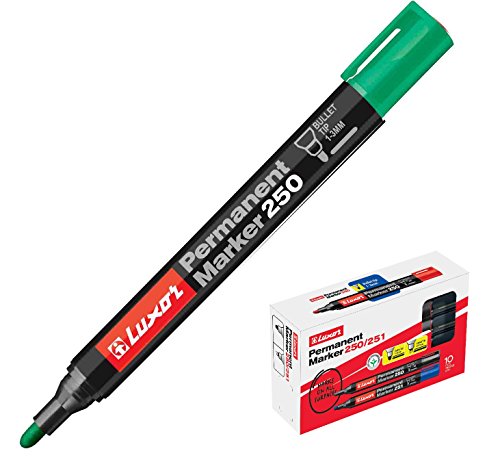 Luxor Permanent-Marker 250, Rundspitze, grün - Fournitures Bureau Amazon Allemagne à 0.96€