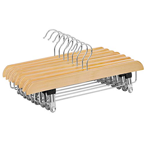 SONGMICS Grucce per Gonne, Pacco di 8 Appendini in Legno... - Maison & Cuisine Amazon Italie à 13.64€