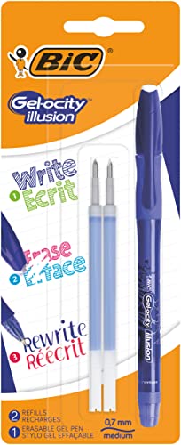 BIC Gel-ocity Illusion - Stylo Gel Effaçable Pointe Moyenne... - Fournitures Bureau Amazon France à 5.20€