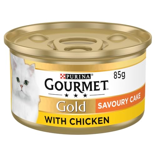 Gourmet Gold Savoury Cake Chicken Cat Food, 85g - Animalerie Amazon Royaume-Uni à 0.75€