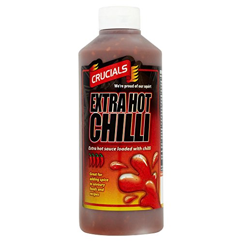 Crucials Extra Hot Chilli Squeezy Sauce 500ml (Q) - Épicerie Amazon Royaume-Uni à 1.59€