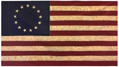 Betsy Ross Vintage besticktes Heimbanner – 90 x 152 cm... - Amazon Allemagne à 8.29€