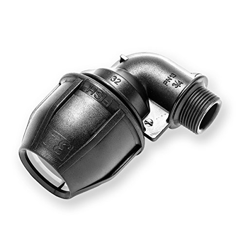 Raccord coudé en polyéthylène AG 32 mm x 3/4" pour tuyaux... - Jardin & Extérieur Amazon France à 3.61€