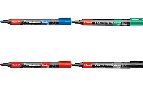 Luxor 3452/10BX Permanent-Marker 400, Keilspitze Rot - Fournitures Bureau en promo à 0.96€
