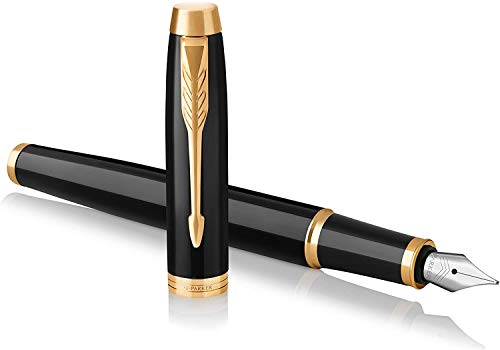 Parker IM Fountain Pen | Black Lacquer with Gold Trim |... - Auto & Moto Amazon Royaume-Uni à 35.99€