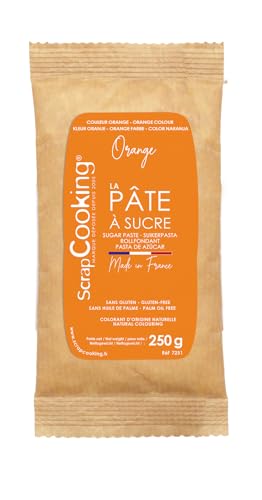SCRAP COOKING - Pâte à Sucre Orange 250 g - Loisirs Créatifs Amazon France à 4.05€
