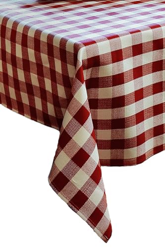 Table linen with 2 cm check, cotton, red / white, 100%... - Maison & Cuisine Amazon Royaume-Uni à 2.19€