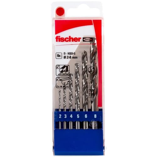 fischer Metallbohrer Set, 2 - 8 mm Durchmesser, Aufsätze... - Bricolage & Outils en promo à 11.98€