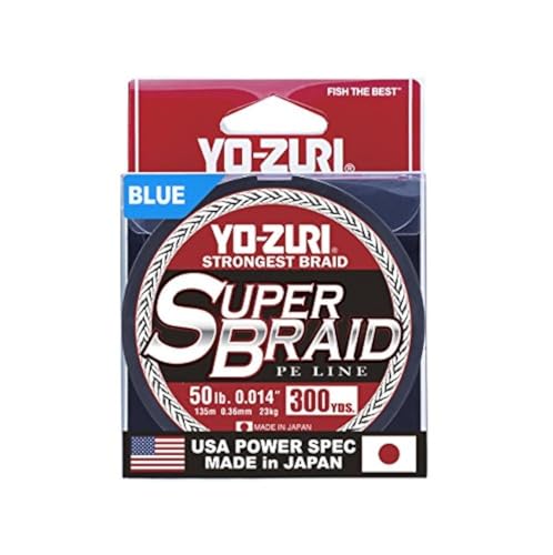 Yo-Zuri Super-Geflecht 274 m Spule, blau, 6,8 kg Angelschnur - Bon plan à 19.42€