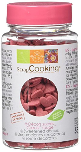 Scrapcooking Pot de Décors Sucrés Cœur Rouge 55 g - Lot de 4 - High-Tech & Électronique en promo à 9.17€