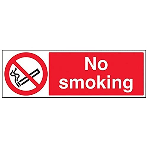 V Safety No Smoking Prohibition Sign - 600mm x 200mm - Self... - Home & Kitchen Amazon UK à 9.13€