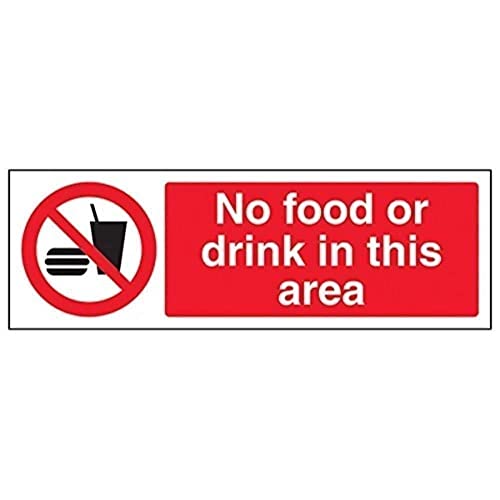 V Safety No Food Drink In This Area Sign - Landscape... - Maison & Cuisine Amazon Royaume-Uni à 0.85€