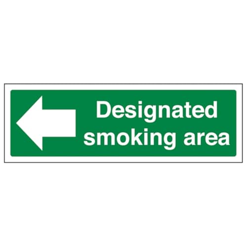 V Safety Designated Smoking Area/Arrow Left Prohibition... - Maison & Cuisine Amazon Royaume-Uni à 6.00€