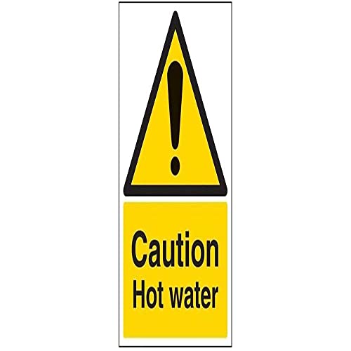 V Safety Caution Hot Water Sign - Portrait - 200 mm x 300... - Maison & Cuisine Amazon Royaume-Uni à 4.18€