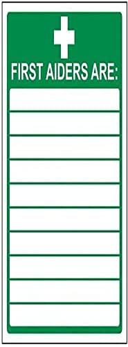 V Safety 31008AN-S First Aiders Sign - Portrait - 150mm x... - Home & Kitchen Amazon UK à 1.59€