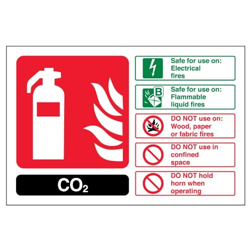 V Safety 11016AL-R Co2 Id Fire Extinguisher Sign... - Maison & Cuisine Amazon Royaume-Uni à 1.98€