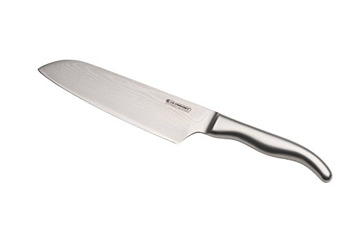 LE CREUSET Couteau Santoku, Lame Lisse 18 cm en Acier Damas... - Bricolage & Outils en promo à 110.77€