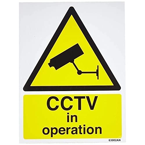 V Safety Warning Cctv In Operation Sign - Portrait - 150mm... - Maison & Cuisine en promo à 1.81€