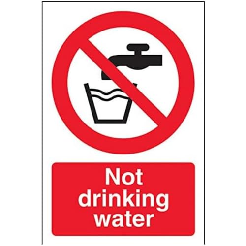 V Safety Not Drinking Water Sign - 100mm x 150mm - Self... - Maison & Cuisine Amazon Royaume-Uni à 1.68€