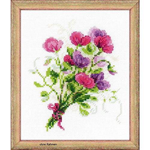Riolis Bouquet With Sweet Peas Cross Stitch Kit, Baumwolle... - Amazon Allemagne à 14.39€