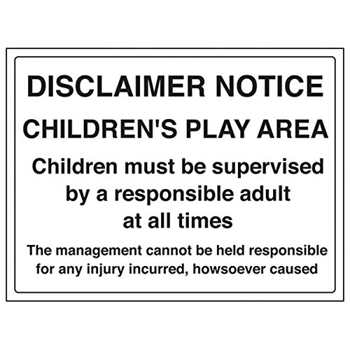 V Safety Disclaimer Notice Sign - 400mm x 300mm - Self... - Maison & Cuisine Amazon Royaume-Uni à 2.23€