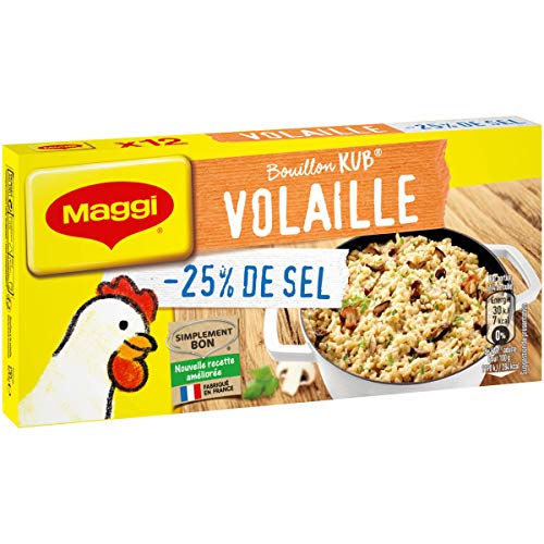 Maggi Bouillon KUB Volaille Réduit en sel de -25% (12... - Épicerie Amazon France à 2.95€