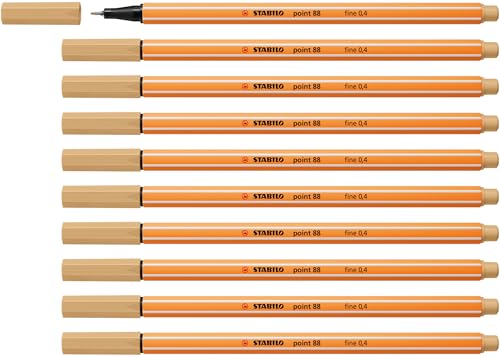 STABILO - Fineliner - point 88-10er Pack - ocker hell - Fournitures Bureau Amazon Allemagne à 5.09€