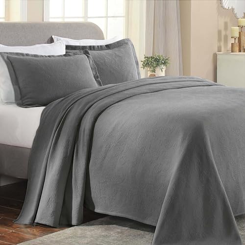 Superior Cotton Bedspread, Gray, King - Maison & Cuisine Amazon Espagne à 36.46€